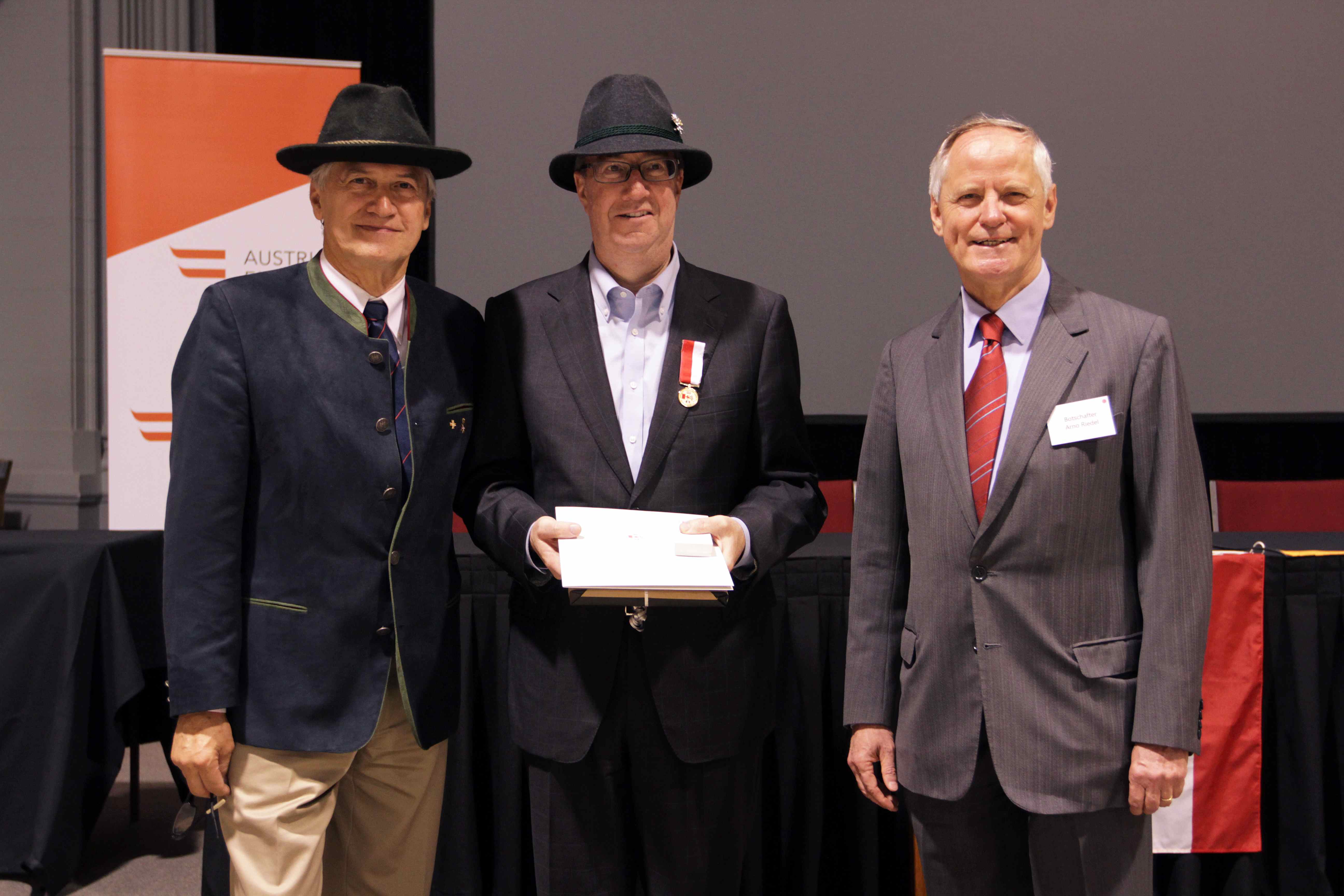 Mayor Watson just after being awarded the ACC Medal in Gold